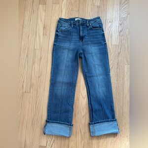 Risen women’s wide leg cuffed jeans medium rise size 7